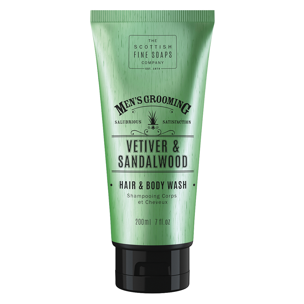 Vetiver and Sandalwood Hair & Body Wash 200ml Tube