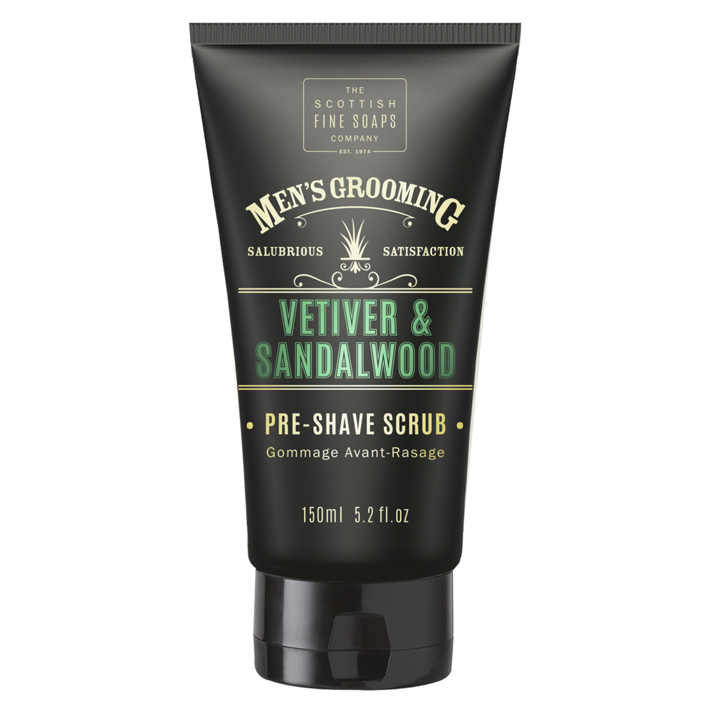 Vetiver and Sandalwood Pre Shave Scrub 150ml Tube