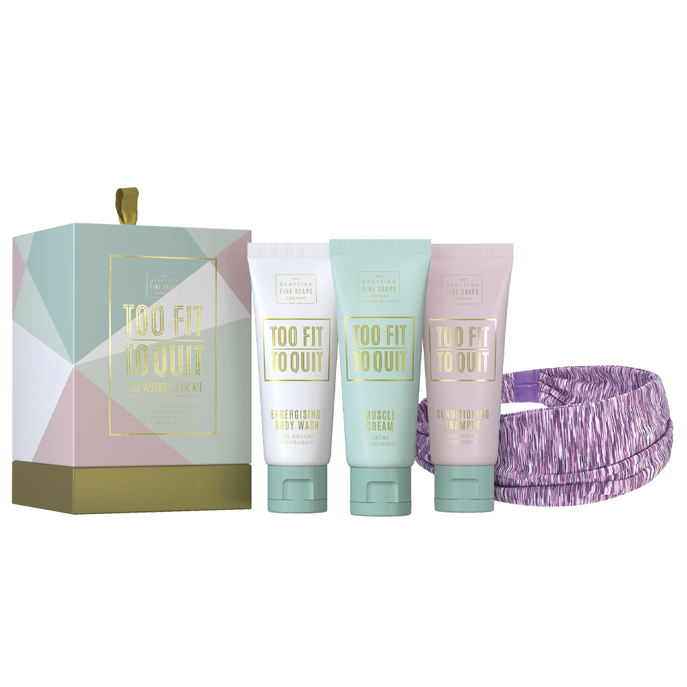 Too Fit to Quit - Post Workout Gym Kit 3x75ml Tubes, 1 x Headband, Drum