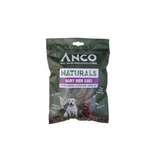 Anco Naturals Hairy Deer Ears 3pk