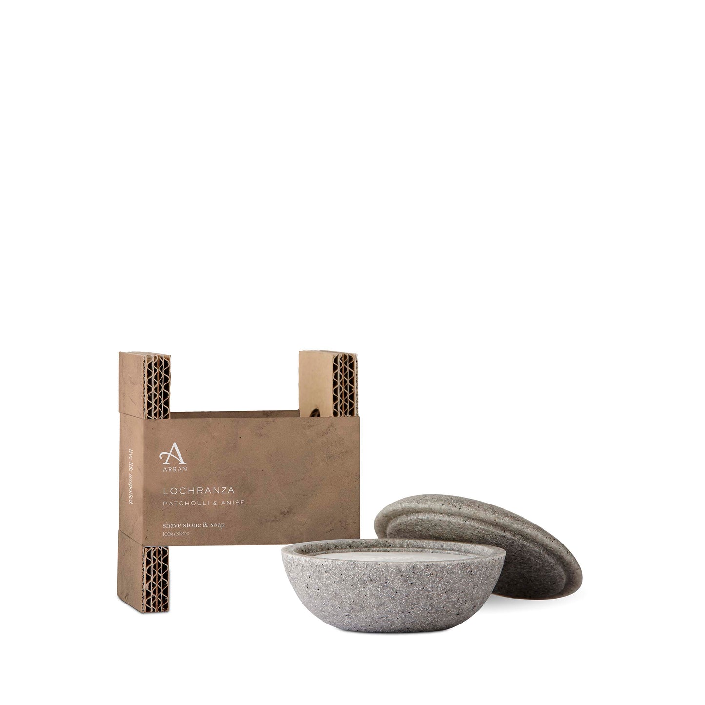 Lochranza Shave Stone and Soap 100g |【洛蘭莎男士系列】剃鬚石頭碗和肥皂 100克