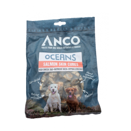 Anco Oceans Salmon Skin Cubes 100g