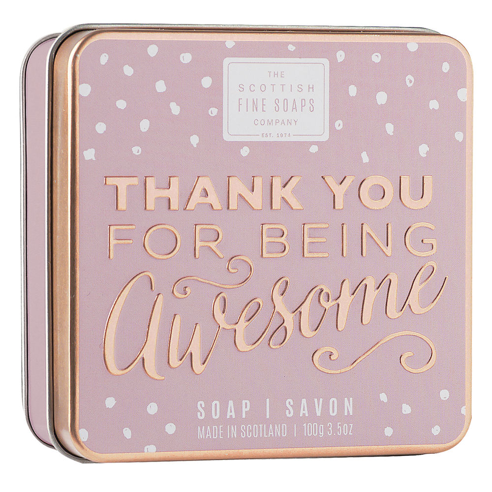 Sweet Sayings Tinned Soap - Thank You for Being Awesome 100g