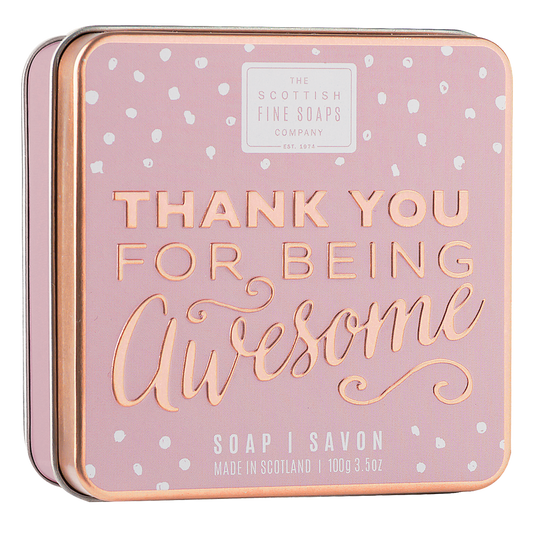Sweet Sayings Tinned Soap - Thank You for Being Awesome 100g
