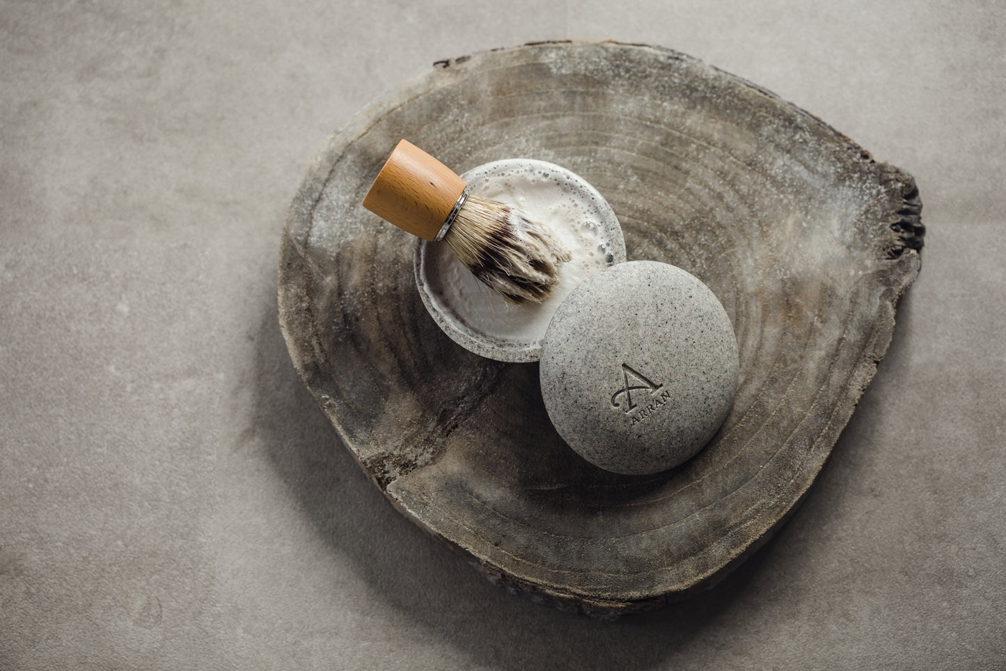 Lochranza Shave Stone and Soap 100g |【洛蘭莎男士系列】剃鬚石頭碗和肥皂 100克